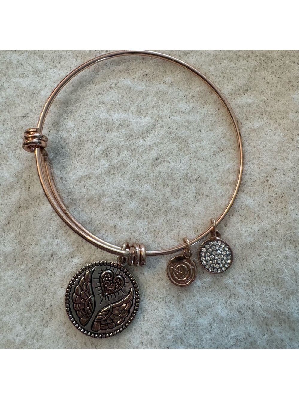 Rose Gold Friendship Charm Expandable Bracelet
